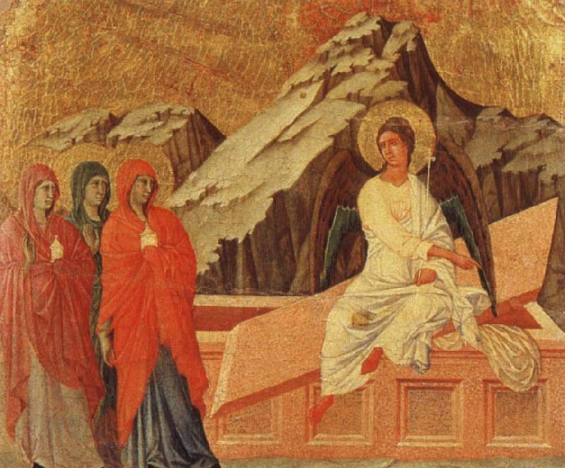 unknow artist Duccio The Holy women at the grave